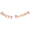 BK-Cowry Ningbo Trading CO Ltd General Birthday Rose Gold Happy Birthday Diamond Letter Banner, 94 Inches, 1 Count 810120719238