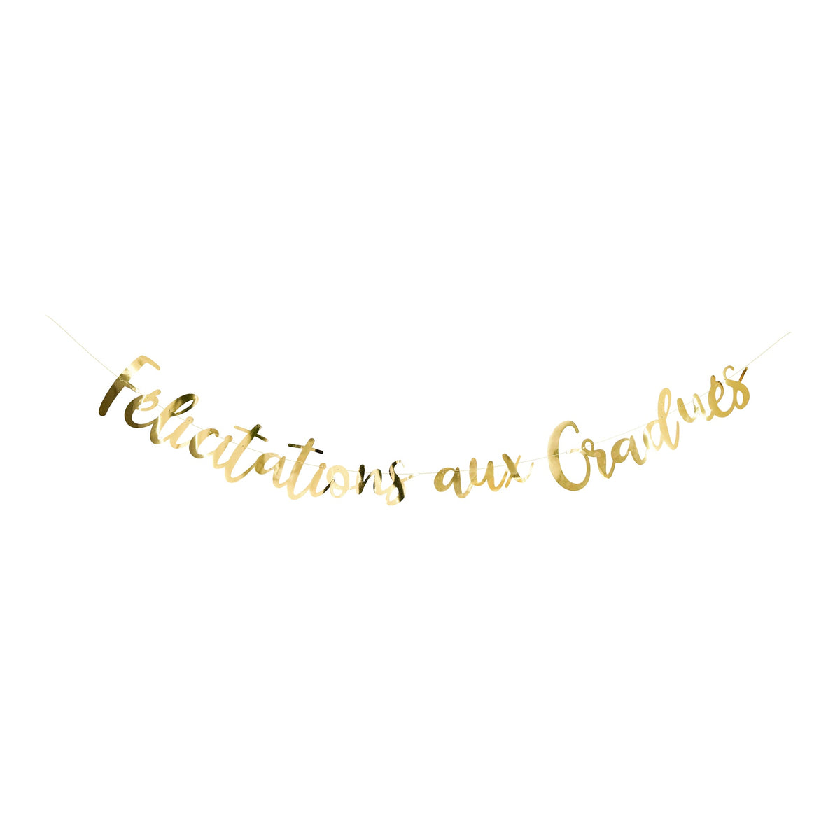 BK-Cowry Ningbo Trading CO Ltd Graduation Gold "Félicitations aux Gradués" Foil Letter Banner, 94 Inches, 1 Count 810120719252