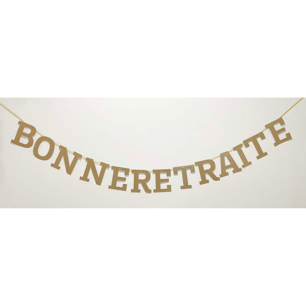 BK-Cowry Ningbo Trading CO Ltd Retirement Gold "Bonne Retraite" Letter Banner, 94 Inches, 1 Count