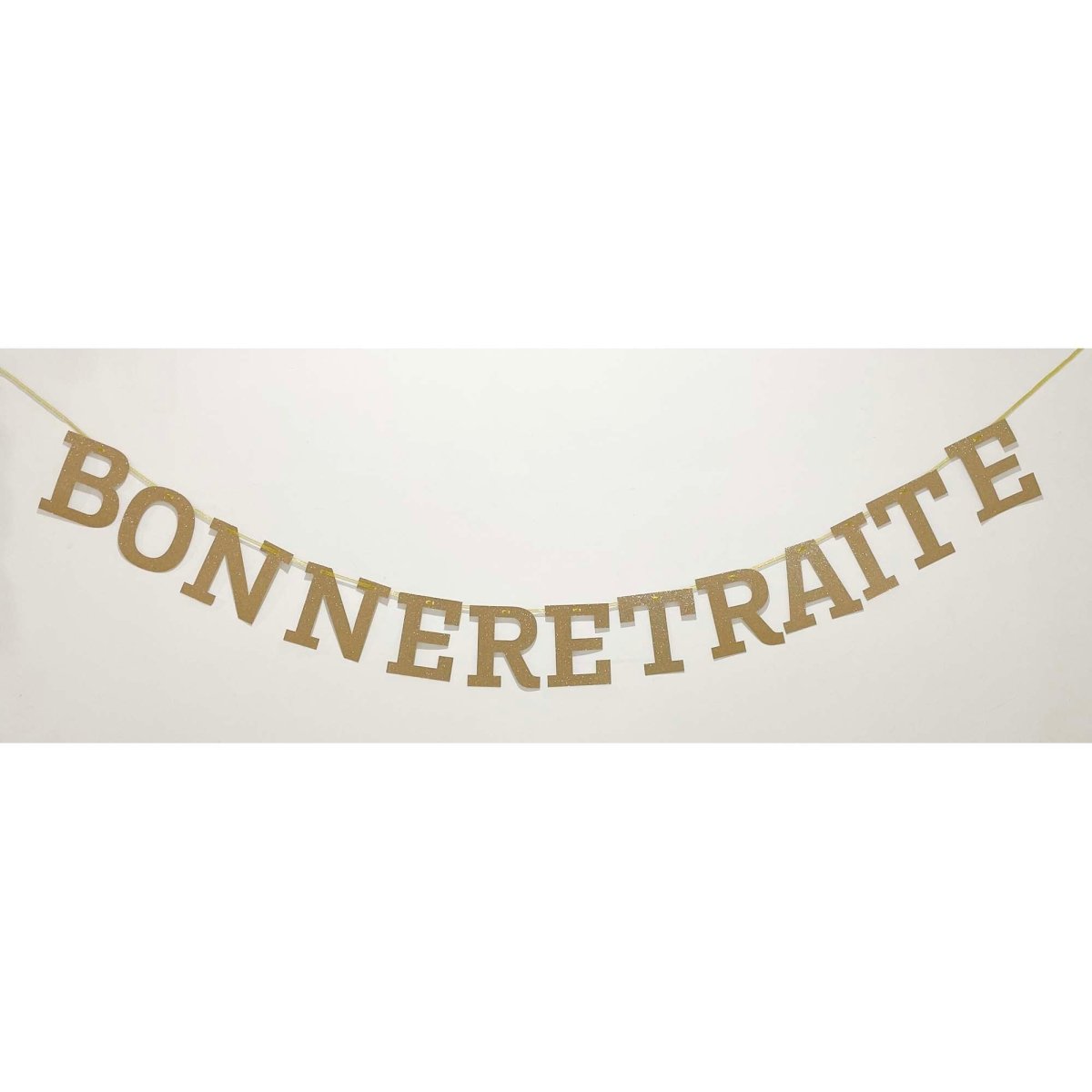 BK-Cowry Ningbo Trading CO Ltd Retirement Gold "Bonne Retraite" Letter Banner, 94 Inches, 1 Count