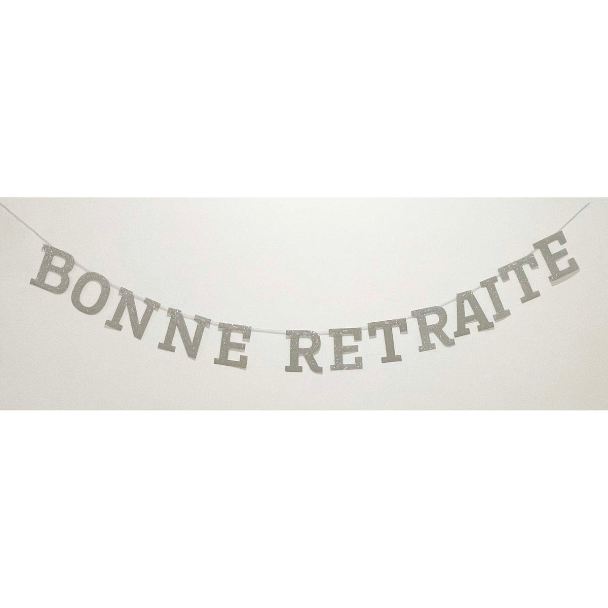 BK-Cowry Ningbo Trading CO Ltd Retirement Silver "Bonne Retraite" Letter Banner, 94 Inches, 1 Count