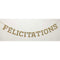 BK-Cowry Ningbo Trading CO Ltd Wedding Gold "Félicitations" Letter Banner, 94 Inches, 1 Count 810120711218