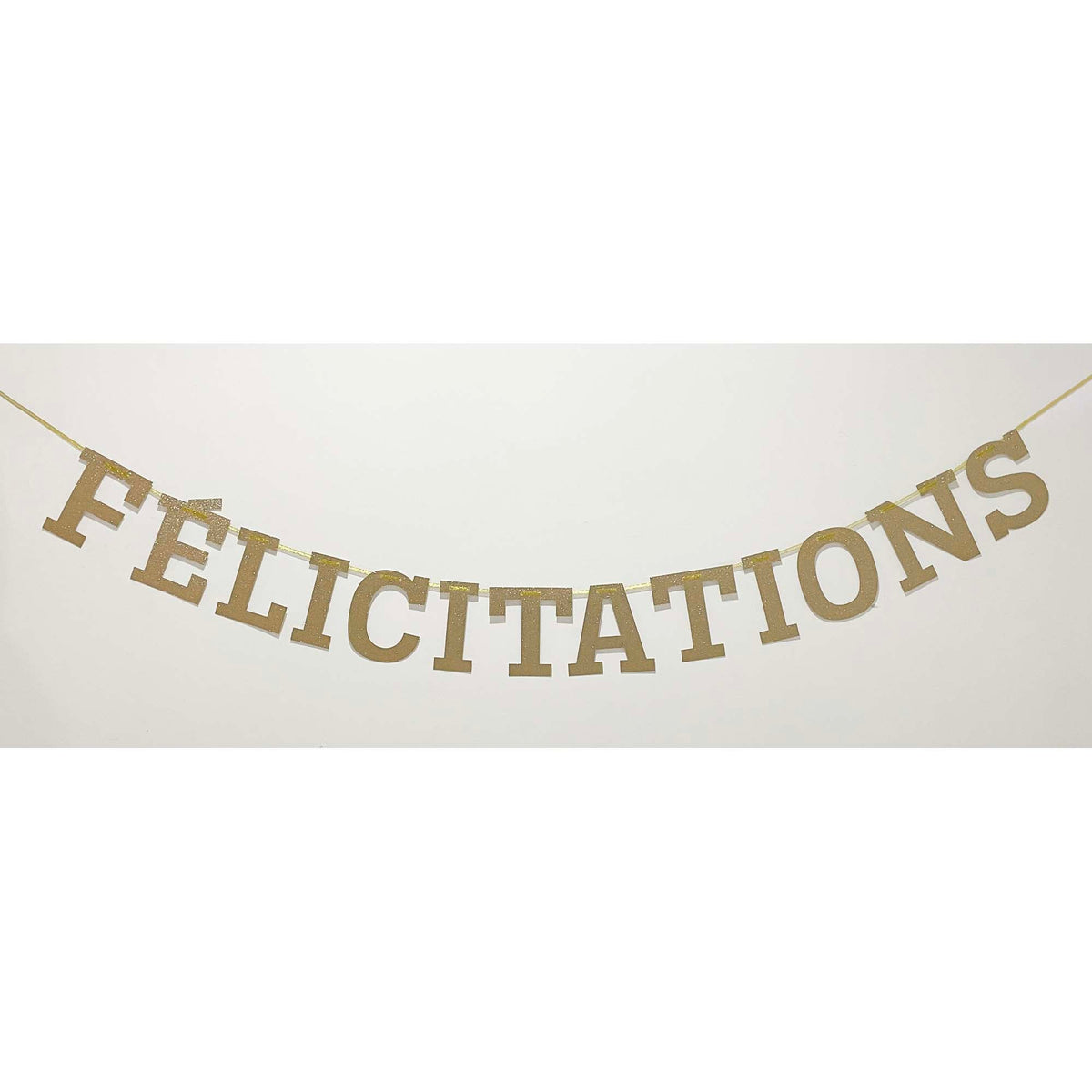 BK-Cowry Ningbo Trading CO Ltd Wedding Gold "Félicitations" Letter Banner, 94 Inches, 1 Count 810120711218