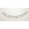 BK-Cowry Ningbo Trading CO Ltd Wedding Silver "Félicitations" Letter Banner, 94 Inches, 1 Count