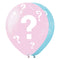 BK LATEX Baby Shower Pink and Blue Latex Balloons with Question Marks, 12 Inches, 15 Count 840482502124