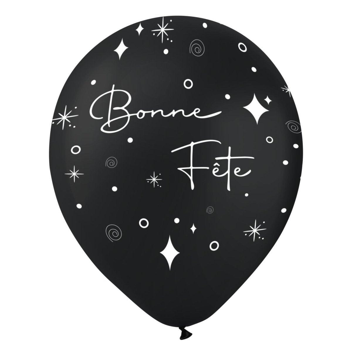Ballon Helium 100 Ballons 100 Ballons Anniversaire Noir Et Argent - 12 Pouces, Latex - Pour Arches, Guirlandes, Fêtes