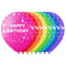 BK LATEX General Birthday Bright Rainbow Happy Birthday Latex Balloons, 12 Inches, 15 Count 840482502148