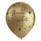 BK LATEX General Birthday Chrome Gold "Bonne Fête" Latex Balloons, Black, 12 Inches, 15 Count 840482502278