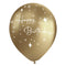 BK LATEX General Birthday Chrome Gold Happy Birthday Latex Balloons, White, 12 Inches, 15 Count 840482502285