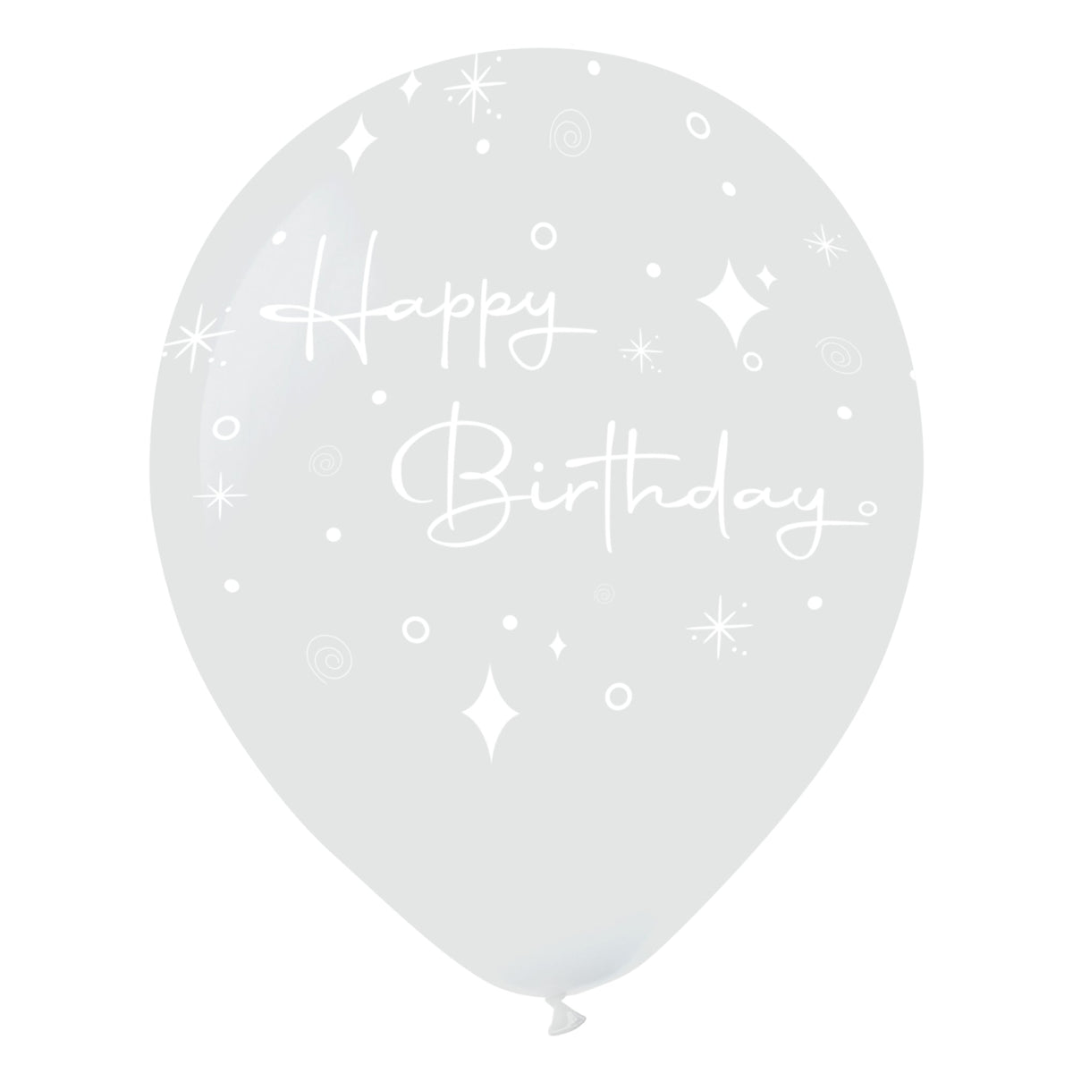 BK LATEX General Birthday Clear Happy Birthday Latex Balloons, 12 Inches, 15 Count 840482502346