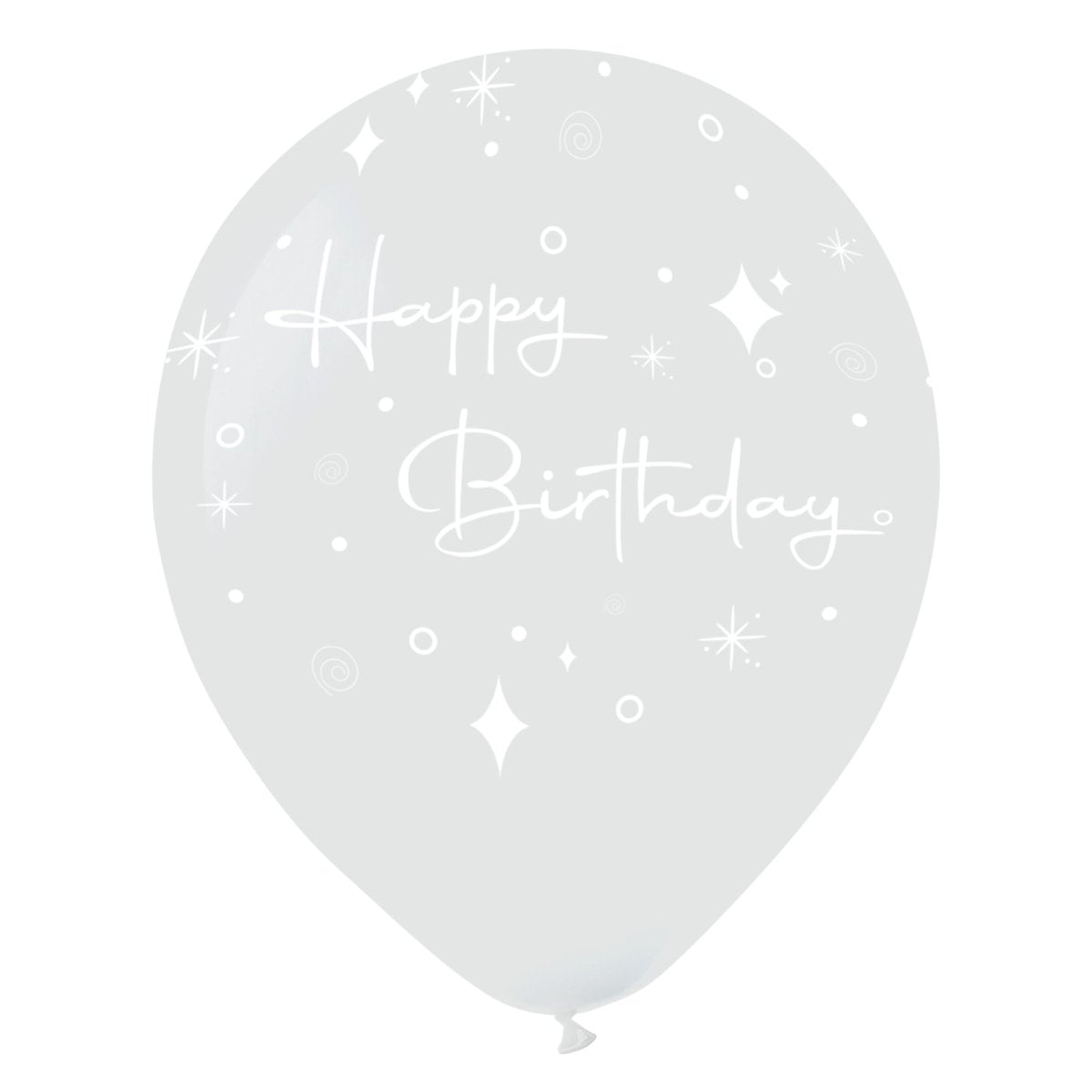 BK LATEX General Birthday Clear Happy Birthday Latex Balloons, 12 Inches, 15 Count 840482502346