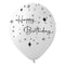 BK LATEX General Birthday Pearl White Happy Birthday Latex Balloons, 12 Inches, 15 Count 840482502223