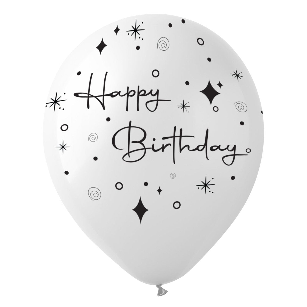 BK LATEX General Birthday Pearl White Happy Birthday Latex Balloons, 12 Inches, 15 Count 840482502223
