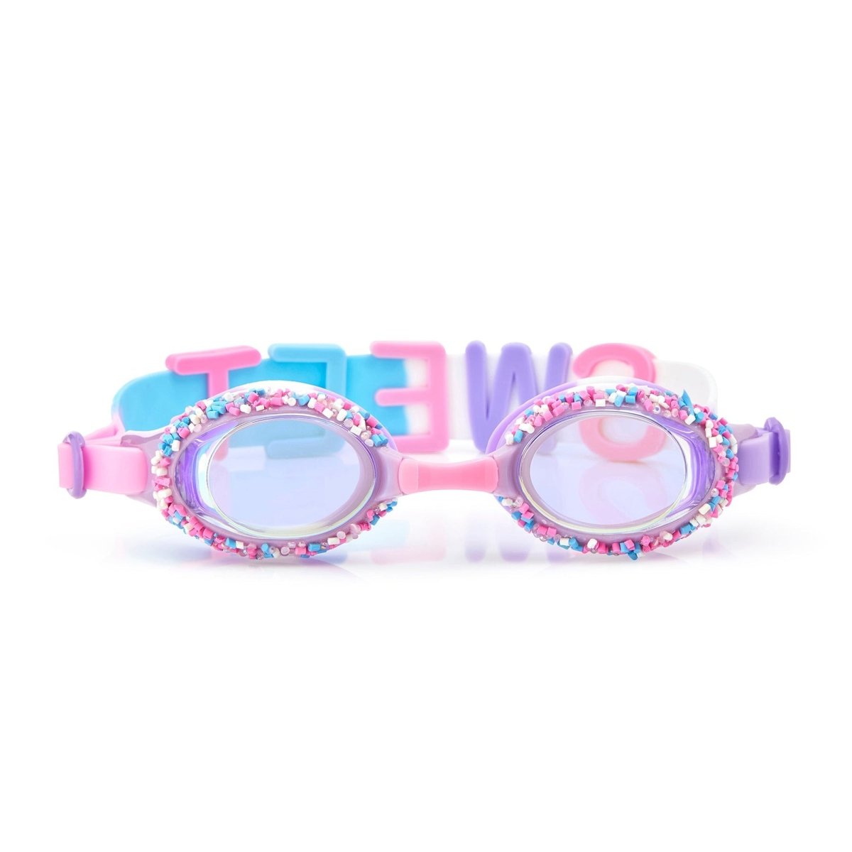 BLING2O Summer Purple Funfetti Swim Goggles for Kids 810029702799