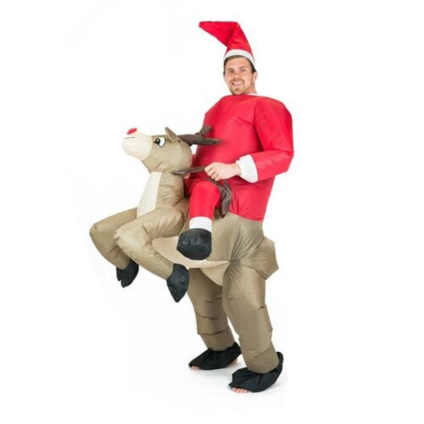 Costume Complet Père Noël Adulte - Déguisement Noël Avec Barbe, Chapeau, Sac Cadeaux Et Accessoires Pour Fêtes Et Cosplay