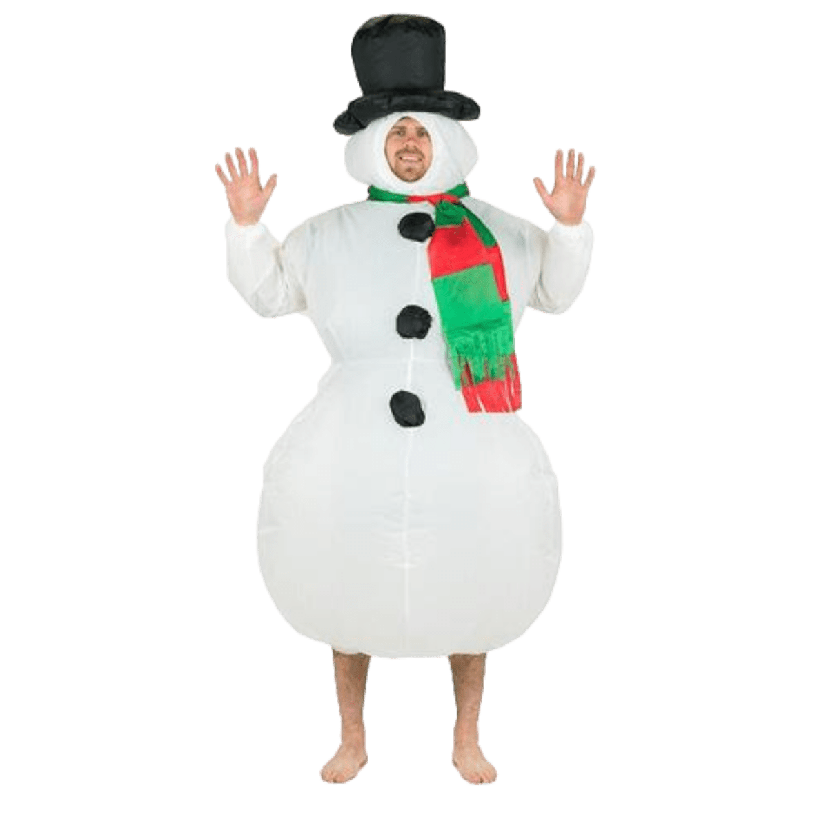 Snowman Head Inflatable Inflatable Snowman Costume for Adults | Party Expert