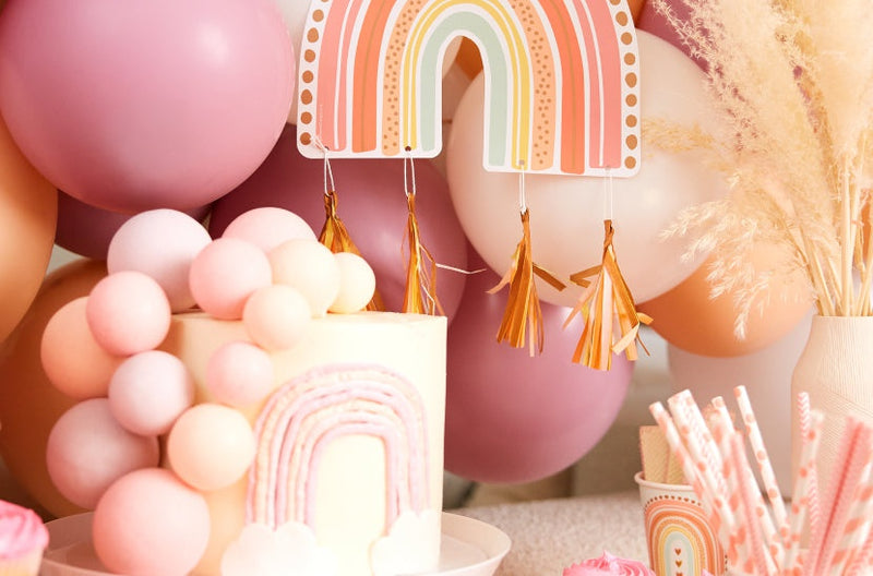 Peppa Pig Pastel Rainbow Balloon Garland Kit from Ellie's Party Supply