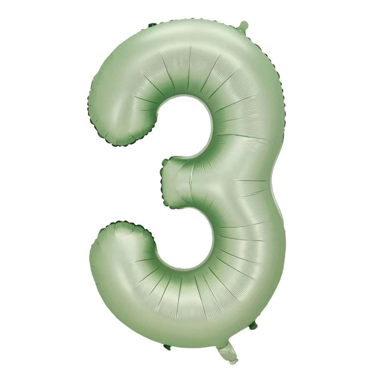 BOOMBA INTERNATIONAL TRADING CO,. LTD Balloons Eucalyptus Matte Green Number 3 Supershape Foil Balloon, 40 Inches, 1 Count 810077659878