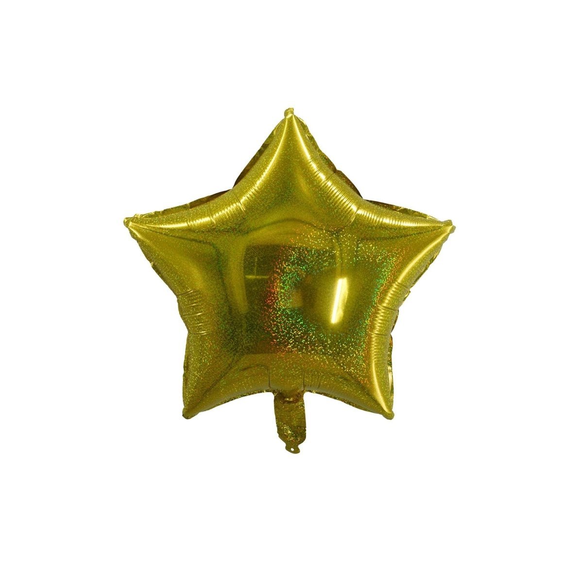 BOOMBA INTERNATIONAL TRADING CO,. LTD Balloons Holographic Gold Star Shaped Foil Balloon, 18 Inches, 1 Count 810120716794