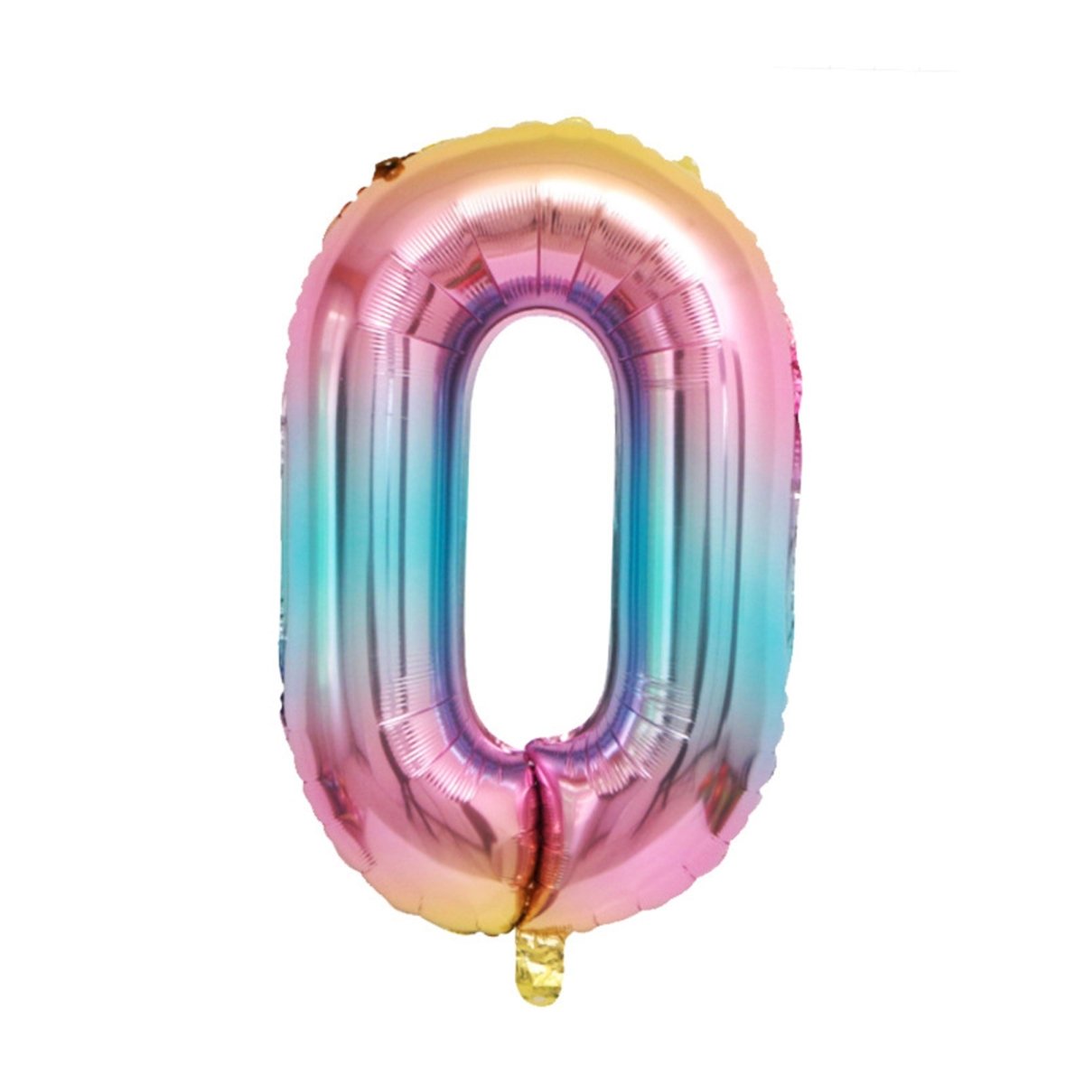 BOOMBA INTERNATIONAL TRADING CO,. LTD Balloons Ombre Pastel Number 0 Foil Balloon, 40 Inches, 1 Count 850023088857