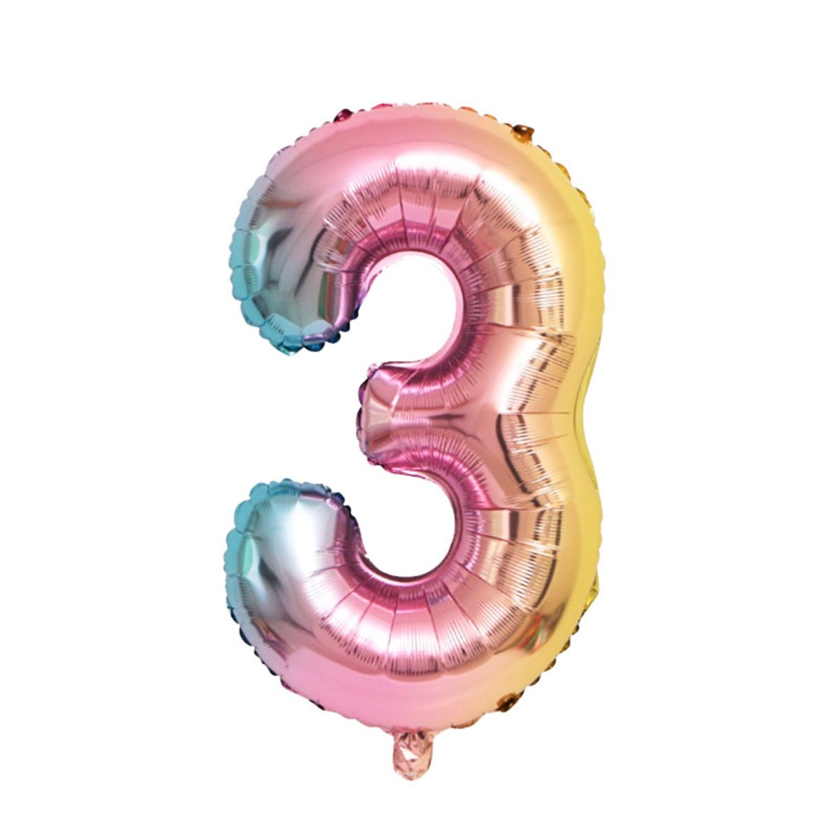 BOOMBA INTERNATIONAL TRADING CO,. LTD Balloons Ombre Pastel Number 3 Foil Balloon, 40 Inches, 1 Count 850023088888