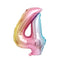 BOOMBA INTERNATIONAL TRADING CO,. LTD Balloons Ombre Pastel Number 4 Foil Balloon, 40 Inches, 1 Count 850023088895