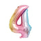 BOOMBA INTERNATIONAL TRADING CO,. LTD Balloons Ombre Pastel Number 4 Foil Balloon, 40 Inches, 1 Count 850023088895