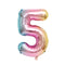BOOMBA INTERNATIONAL TRADING CO,. LTD Balloons Ombre Pastel Number 5 Foil Balloon, 40 Inches, 1 Count 850023088901