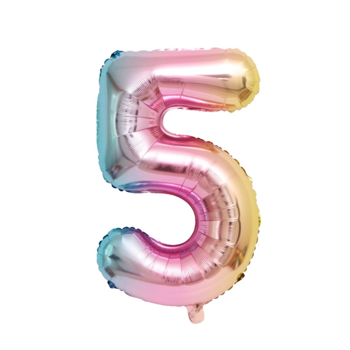 BOOMBA INTERNATIONAL TRADING CO,. LTD Balloons Ombre Pastel Number 5 Foil Balloon, 40 Inches, 1 Count 850023088901