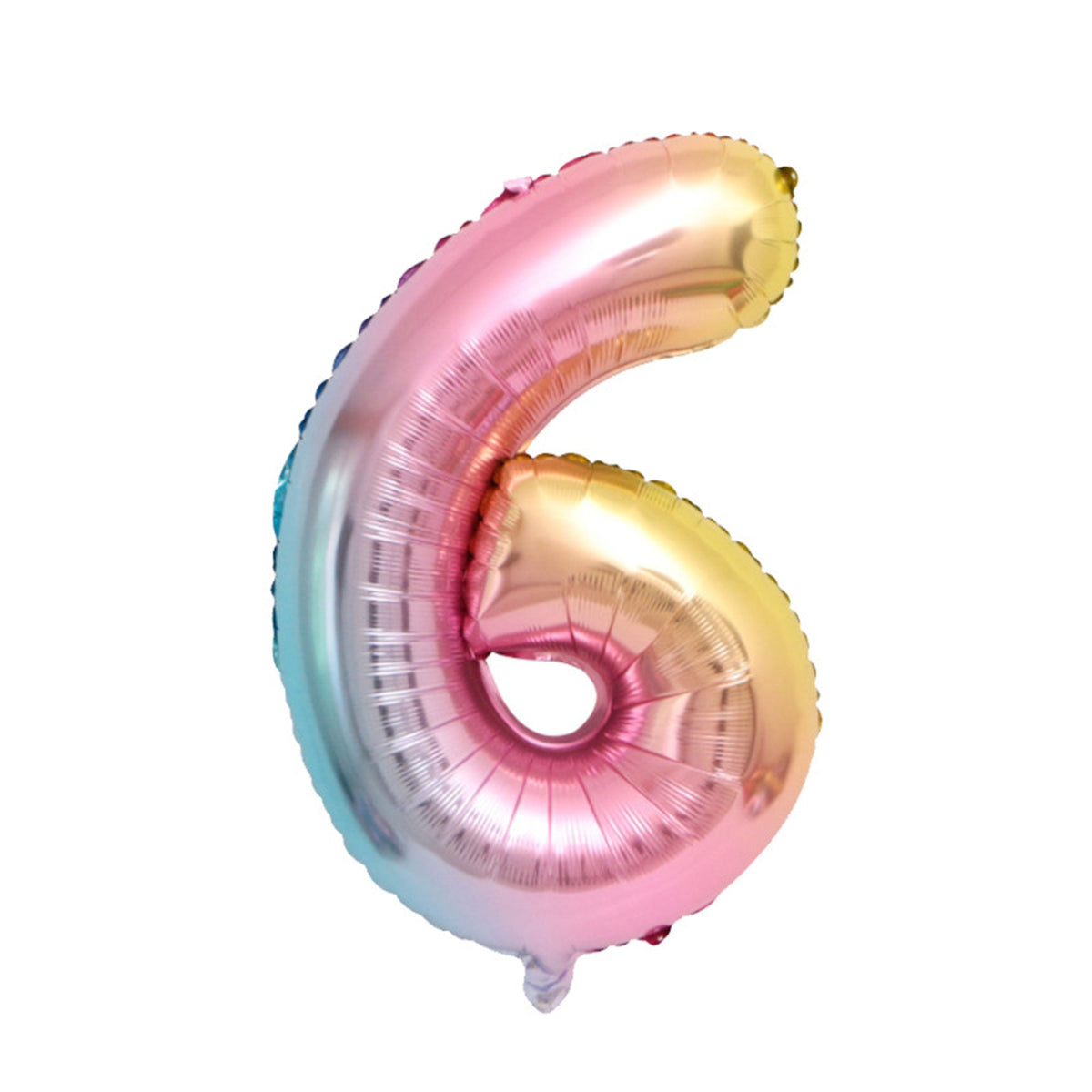 BOOMBA INTERNATIONAL TRADING CO,. LTD Balloons Ombre Pastel Number 6 Foil Balloon, 40 Inches, 1 Count 850023088918