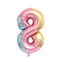 BOOMBA INTERNATIONAL TRADING CO,. LTD Balloons Ombre Pastel Number 8 Foil Balloon, 40 Inches, 1 Count 850023088932