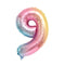 BOOMBA INTERNATIONAL TRADING CO,. LTD Balloons Ombre Pastel Number 9 Foil Balloon, 40 Inches, 1 Count 850023088949