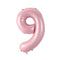 BOOMBA INTERNATIONAL TRADING CO,. LTD Balloons Pastel Pink Number 9 Supershape Foil Balloon, 40 Inches, 1 Count 810077659748