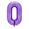 BOOMBA INTERNATIONAL TRADING CO,. LTD Balloons Purple Number 0 Supershape Foil Balloon, 40 Inches, 1 Count 810077659755