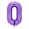 BOOMBA INTERNATIONAL TRADING CO,. LTD Balloons Purple Number 0 Supershape Foil Balloon, 40 Inches, 1 Count 810077659755