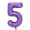BOOMBA INTERNATIONAL TRADING CO,. LTD Balloons Purple Number 5 Supershape Foil Balloon, 40 Inches, 1 Count 810077659786