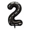 BOOMBA INTERNATIONAL TRADING CO,. LTD Balloons Race Champion Black Number 2 Supershape Foil Balloon, 40 Inches, 1 Count 840482501776