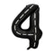 BOOMBA INTERNATIONAL TRADING CO,. LTD Balloons Race Champion Black Number 4 Supershape Foil Balloon, 40 Inches, 1 Count 840482501790