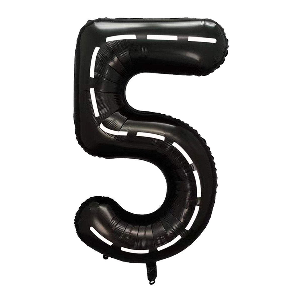 BOOMBA INTERNATIONAL TRADING CO,. LTD Balloons Race Champion Black Number 5 Supershape Foil Balloon, 40 Inches, 1 Count 840482501806