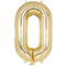 BOOMBA INTERNATIONAL TRADING CO,. LTD Balloons White Gold Number 0 Foil Balloon, 40 Inches, 1 Count 840482506238