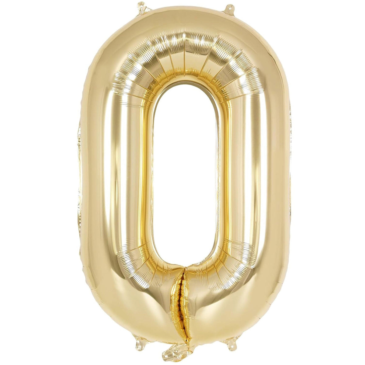 BOOMBA INTERNATIONAL TRADING CO,. LTD Balloons White Gold Number 0 Foil Balloon, 40 Inches, 1 Count 840482506238