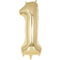 BOOMBA INTERNATIONAL TRADING CO,. LTD Balloons White Gold Number 1 Foil Balloon, 40 Inches, 1 Count 840482506245