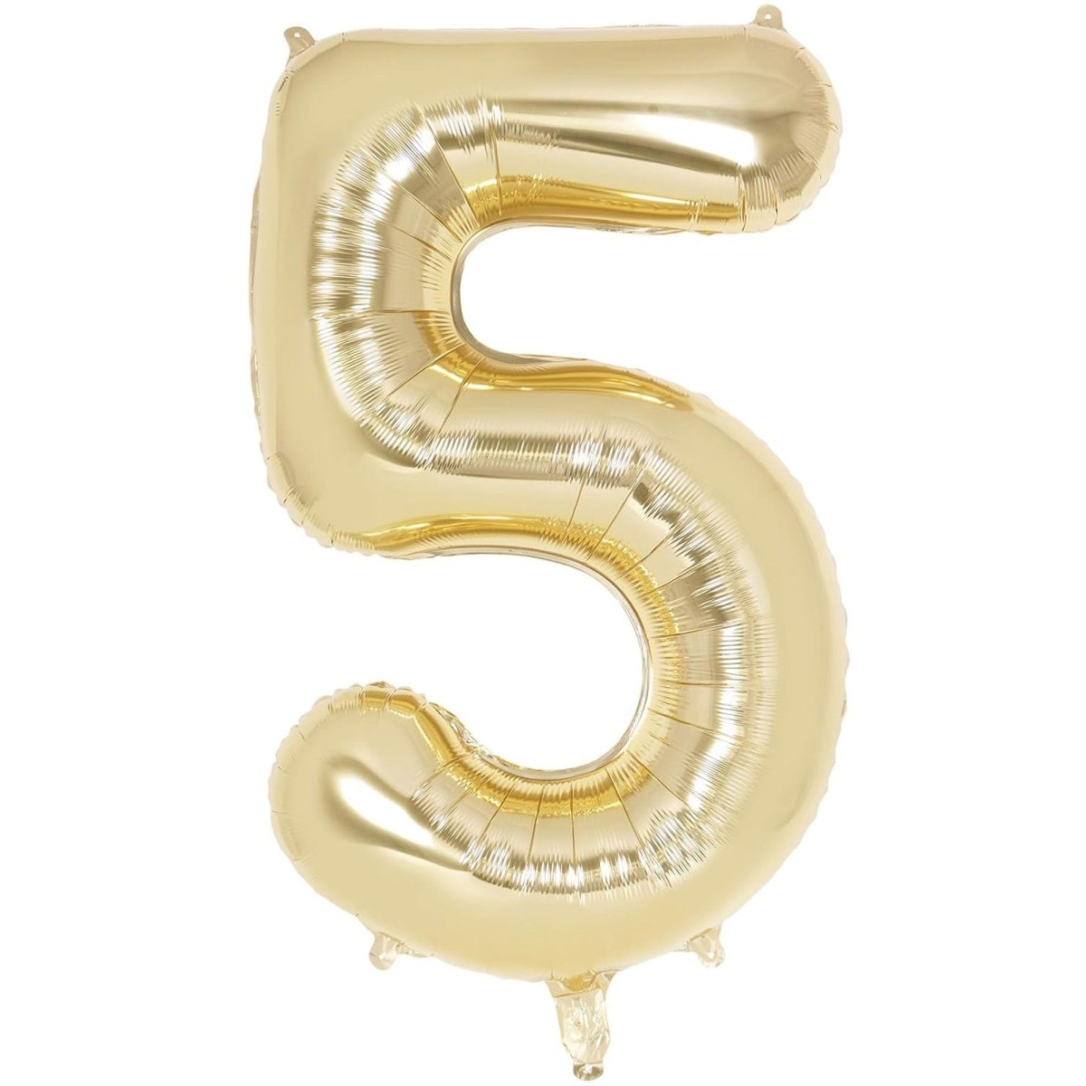 BOOMBA INTERNATIONAL TRADING CO,. LTD Balloons White Gold Number 5 Foil Balloon, 40 Inches, 1 Count 840482506283