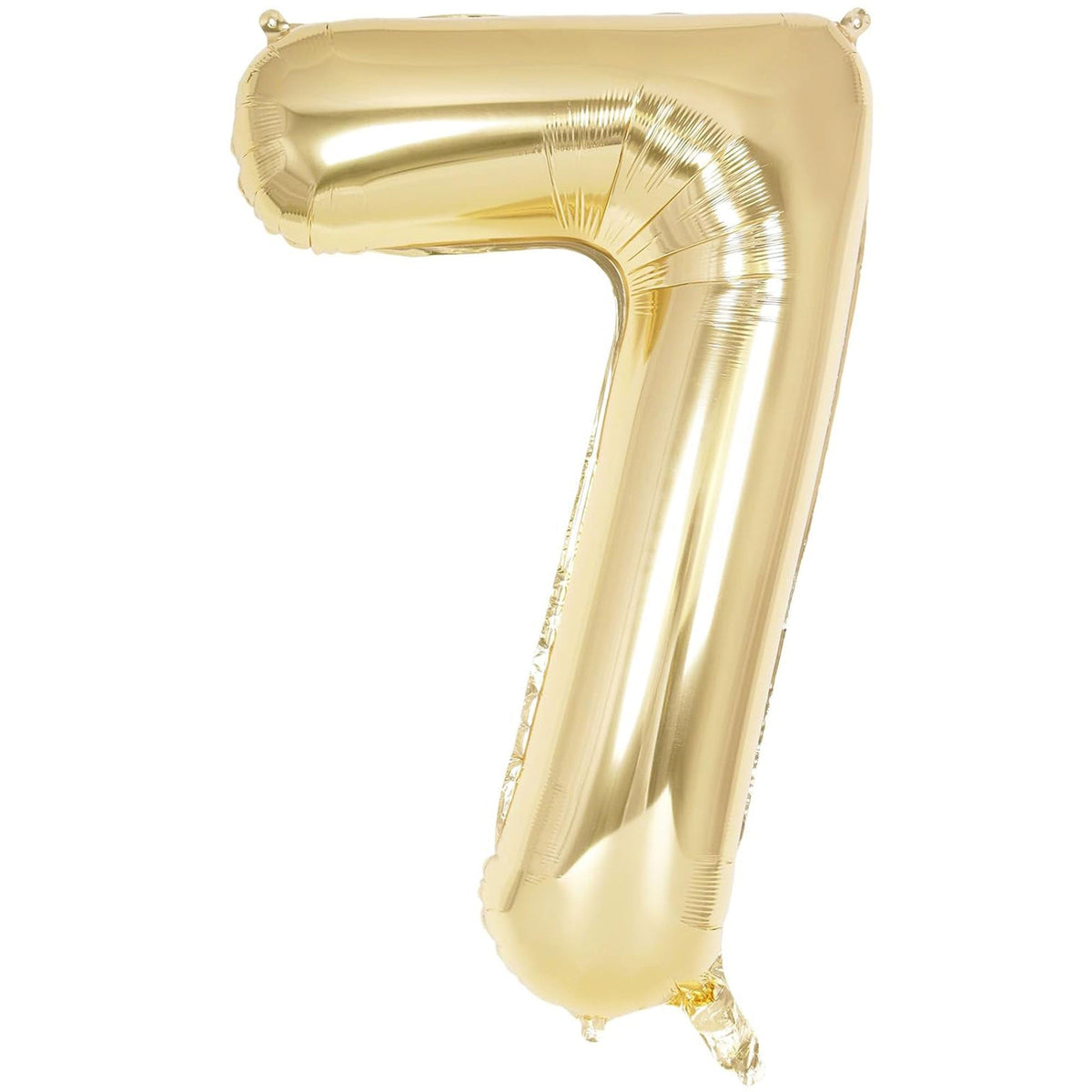 BOOMBA INTERNATIONAL TRADING CO,. LTD Balloons White Gold Number 7 Foil Balloon, 40 Inches, 1 Count 840482506306