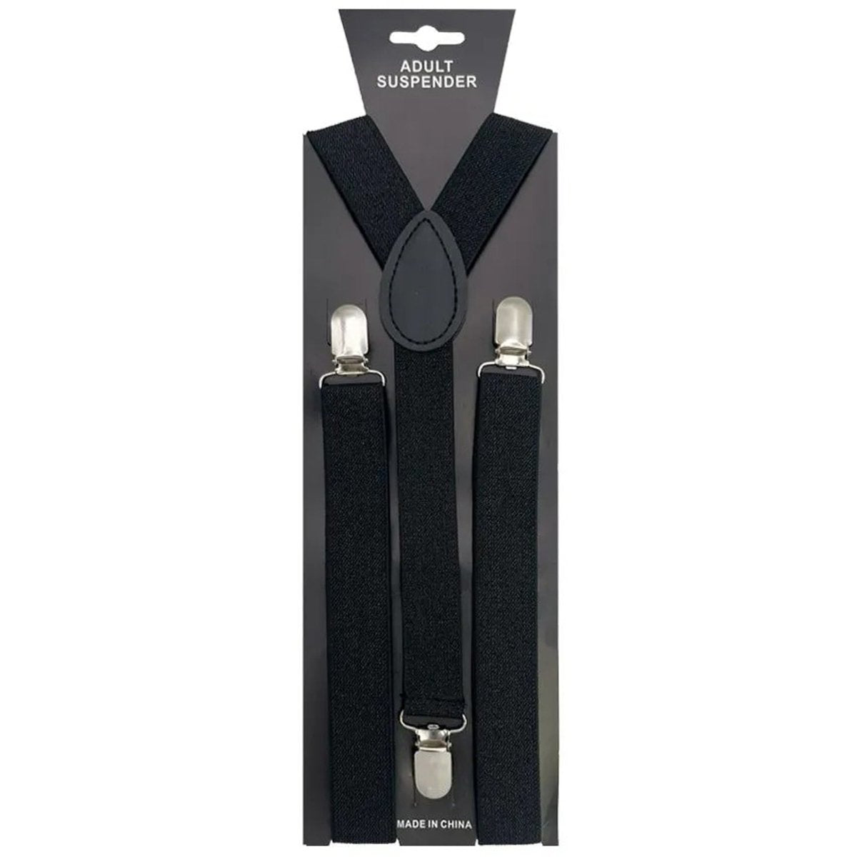 BUY4STORE Costume Accessories Black Glitter Suspenders for Adults 840482507839