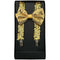 BUY4STORE Costume Accessories Gold Sequin Suspenders with Bowtie for Adults 840482507853