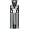 BUY4STORE Costume Accessories White Suspenders with Black Lines for Adults 840482507785