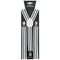 BUY4STORE Costume Accessories White Suspenders with Black Lines for Adults 840482507785