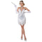 CALIFORNIA COSTUMES Costumes All that Jazz Flapper Costume for Adults, White Dress