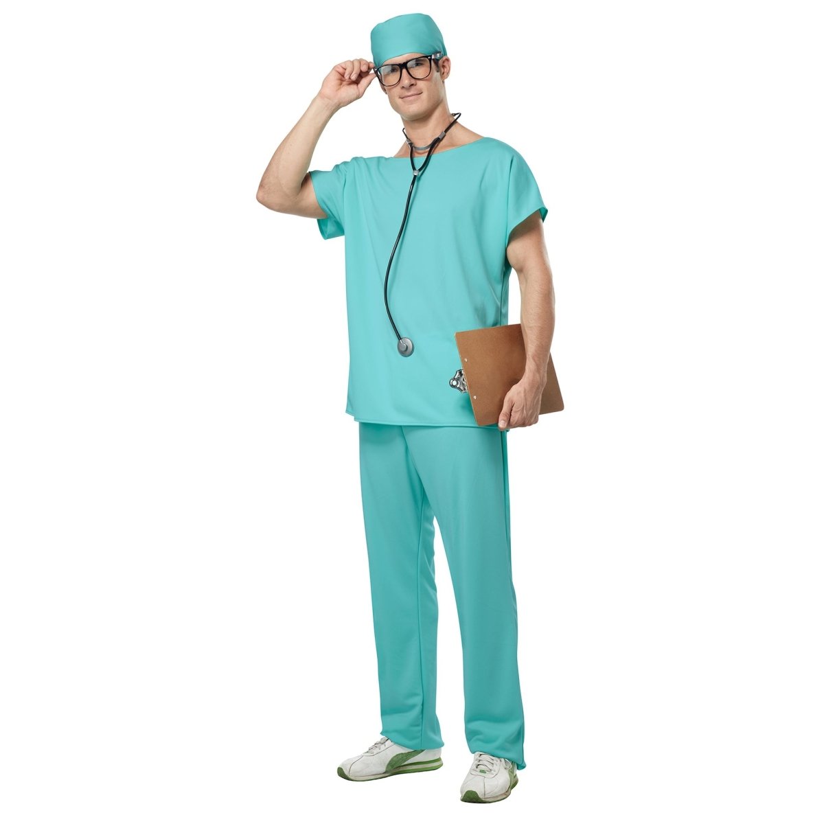 CALIFORNIA COSTUMES Costumes Doctor Scrubs Costume for Adults, Top, Pants and Accessories